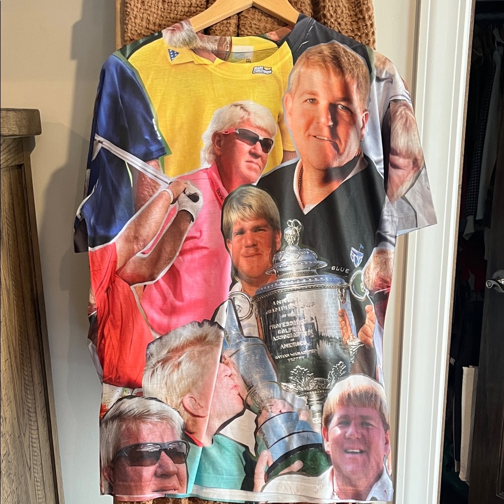 John Daly graphic t shirt and Tiger Woods Back Nine Bullies T shirt lot.